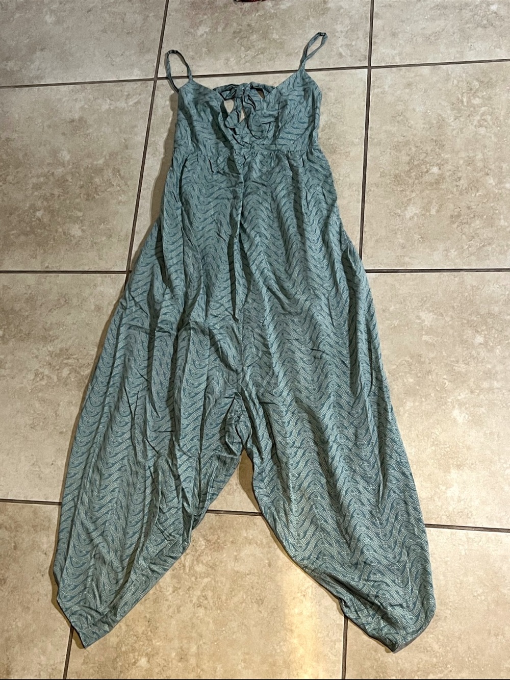 Patagonia Sage Lost Wildflower Spaghetti-Strap Harem Jumpsuit - Picture 3 of 6